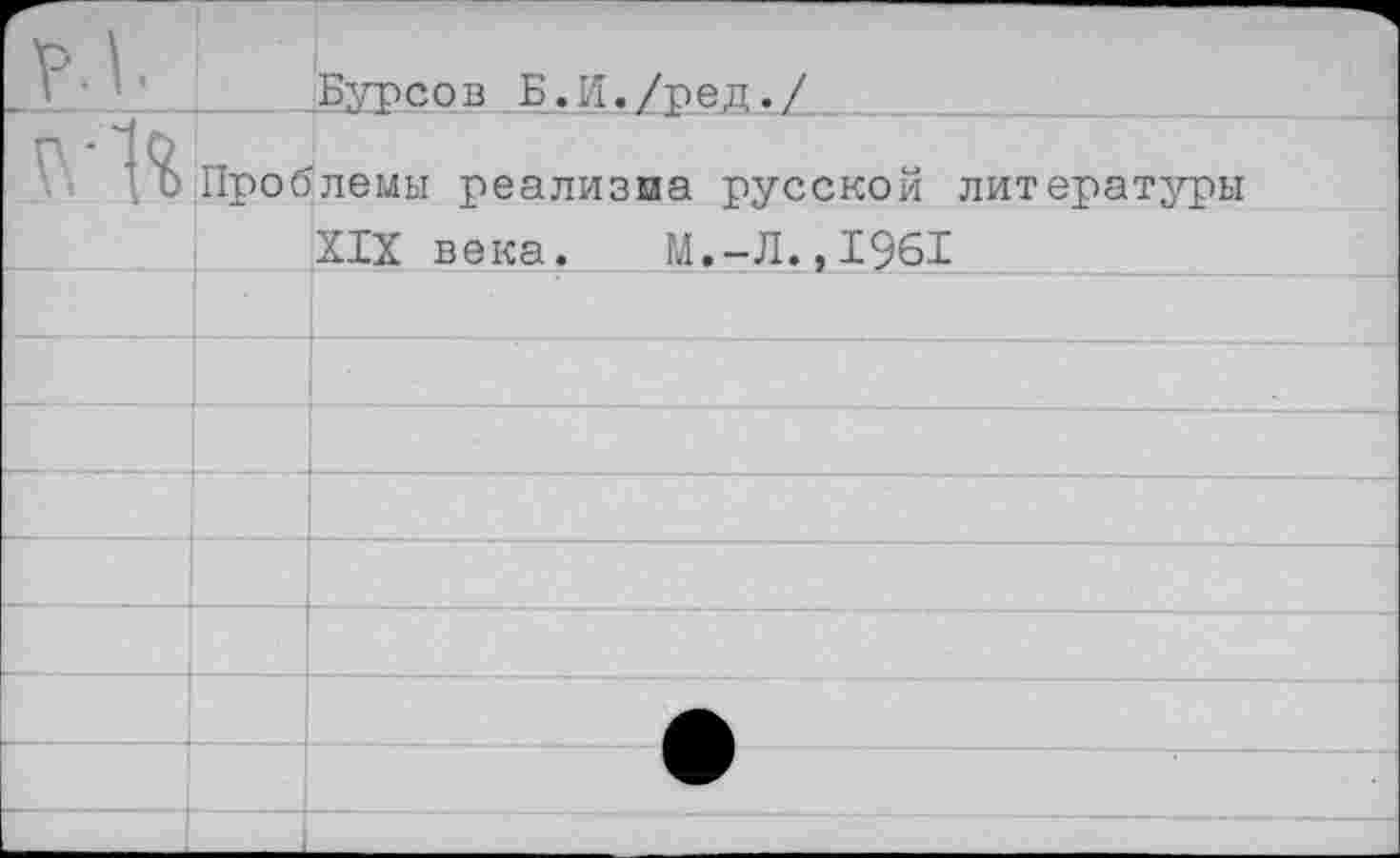 ﻿Курсов Б.И./ред./
Проблемы реализма русской литературы
XIX века. М.-Л.,1961